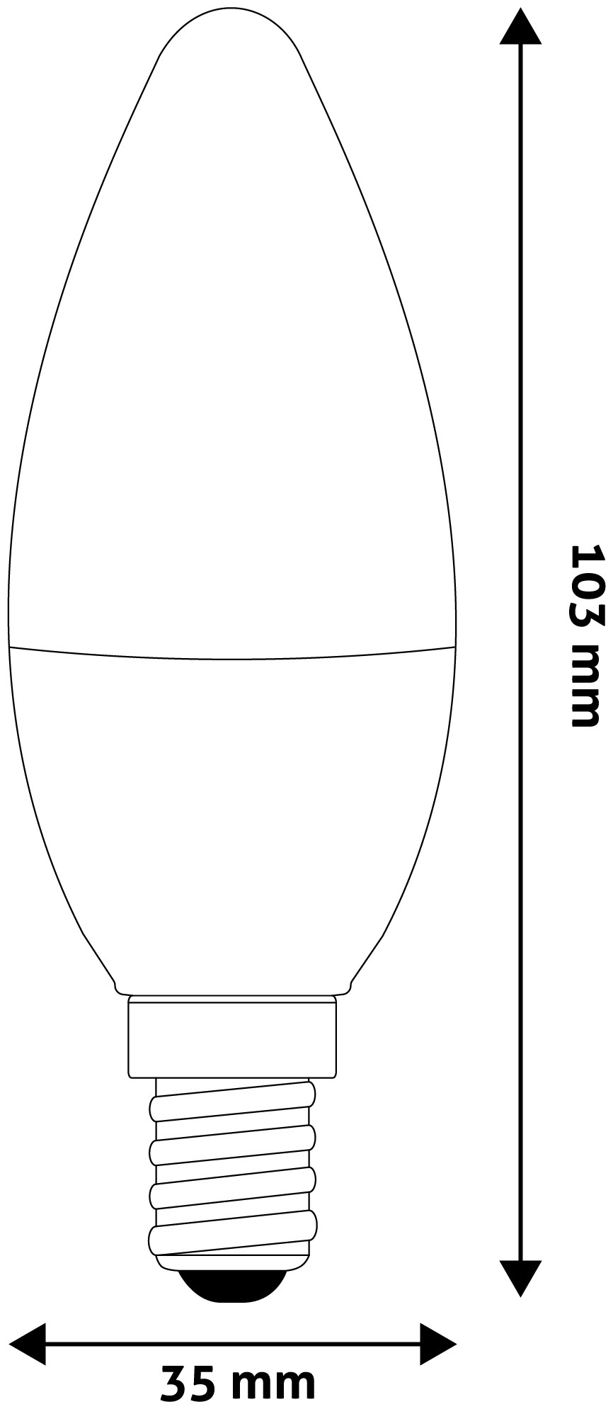 LED Žárovka E14 Svíčka 6W 2700K